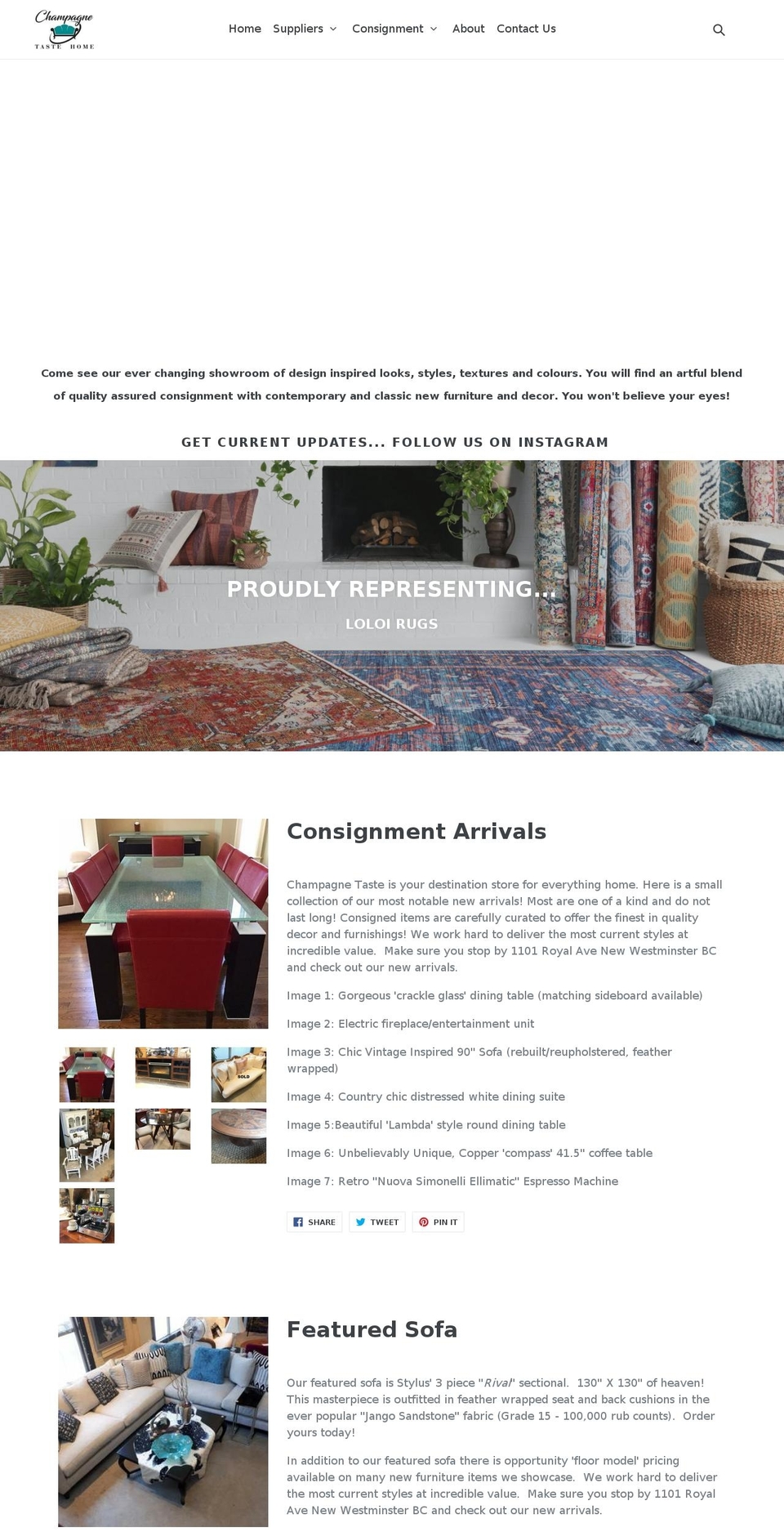 champagnetaste.ca shopify website screenshot
