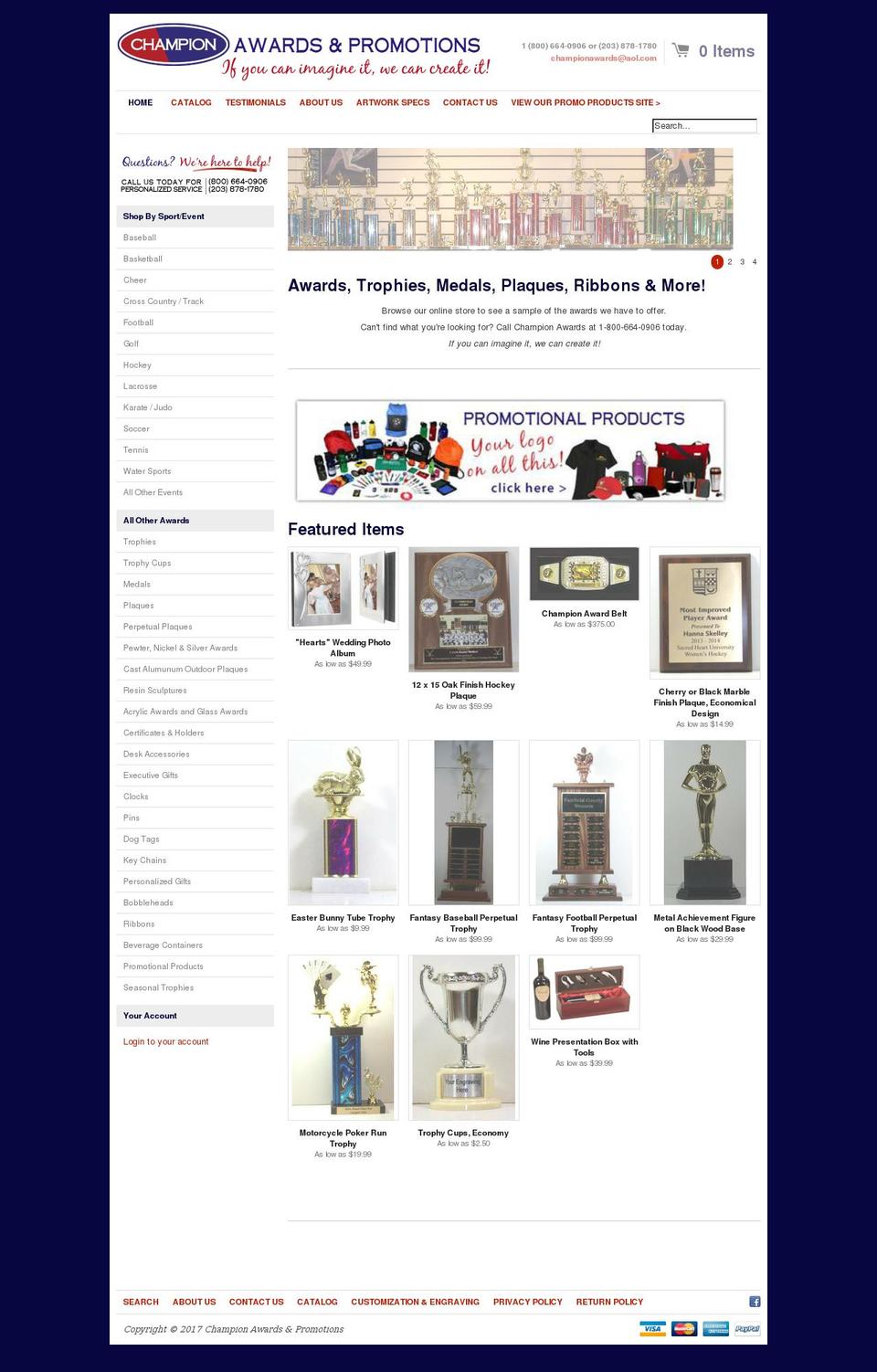 champaward.com shopify website screenshot