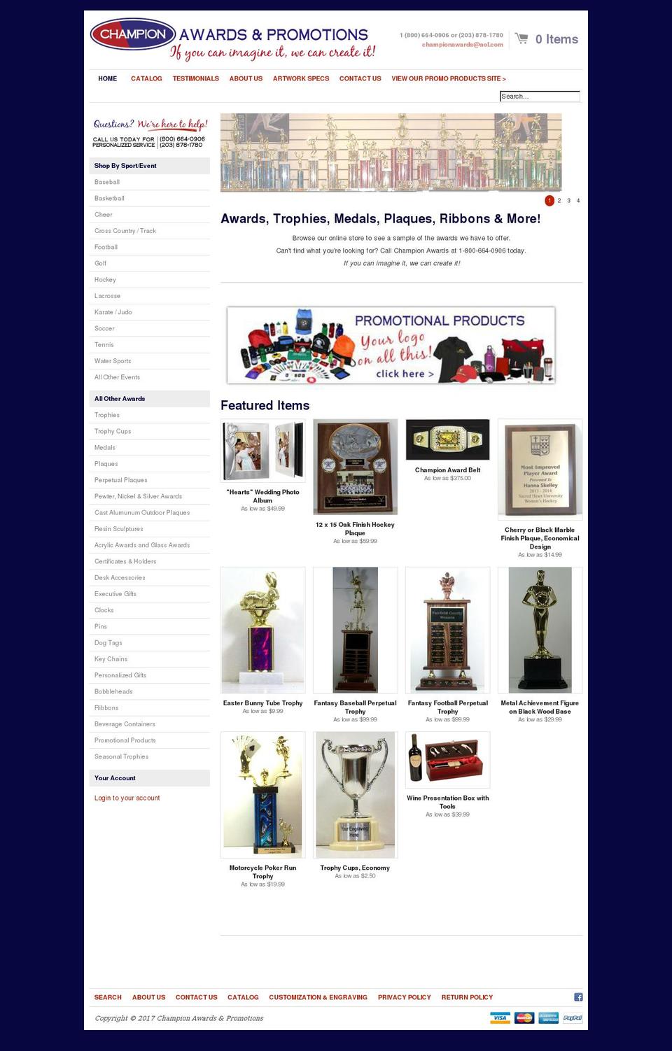 Expo Shopify theme site example champion-award.com