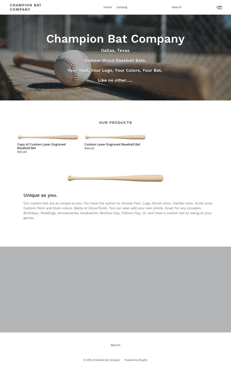 championbats.com shopify website screenshot