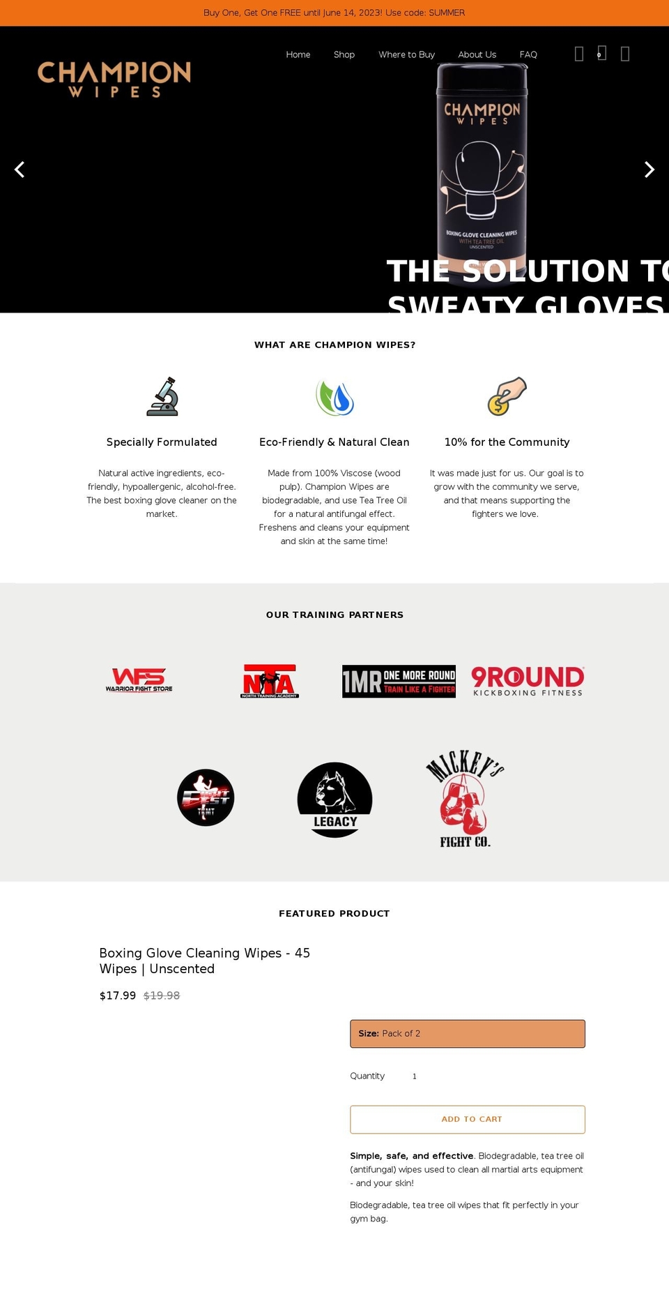 championwipes.com shopify website screenshot