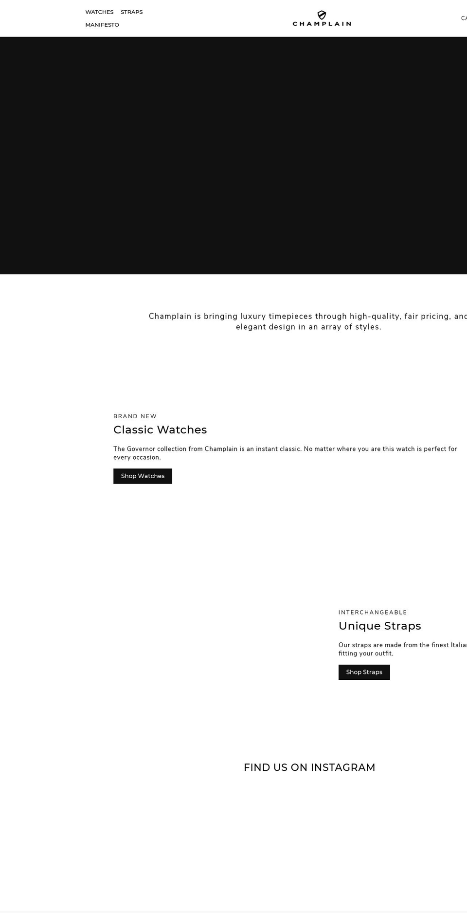 champlainwatches.com — Shopify storefront screenshot