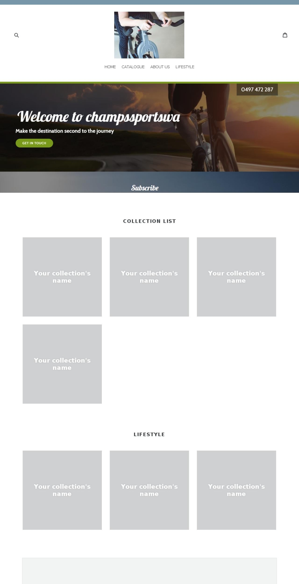 champssportswa.com — Shopify storefront screenshot