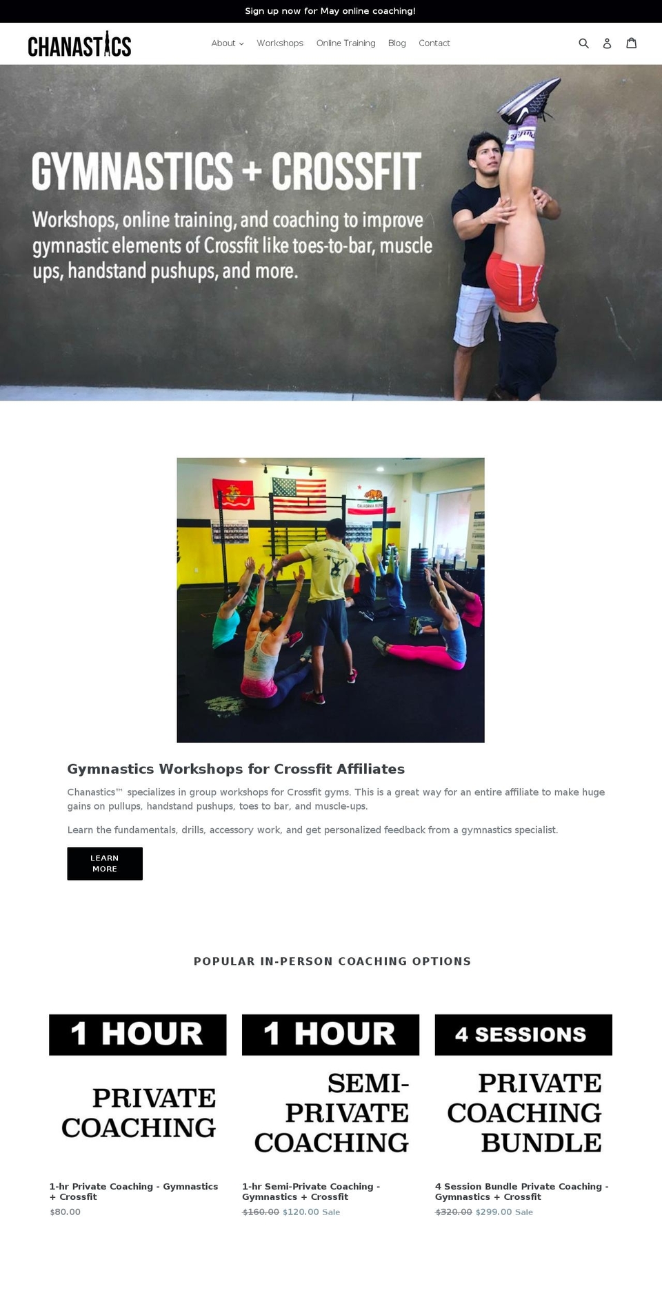 chanastics.com — Shopify storefront screenshot