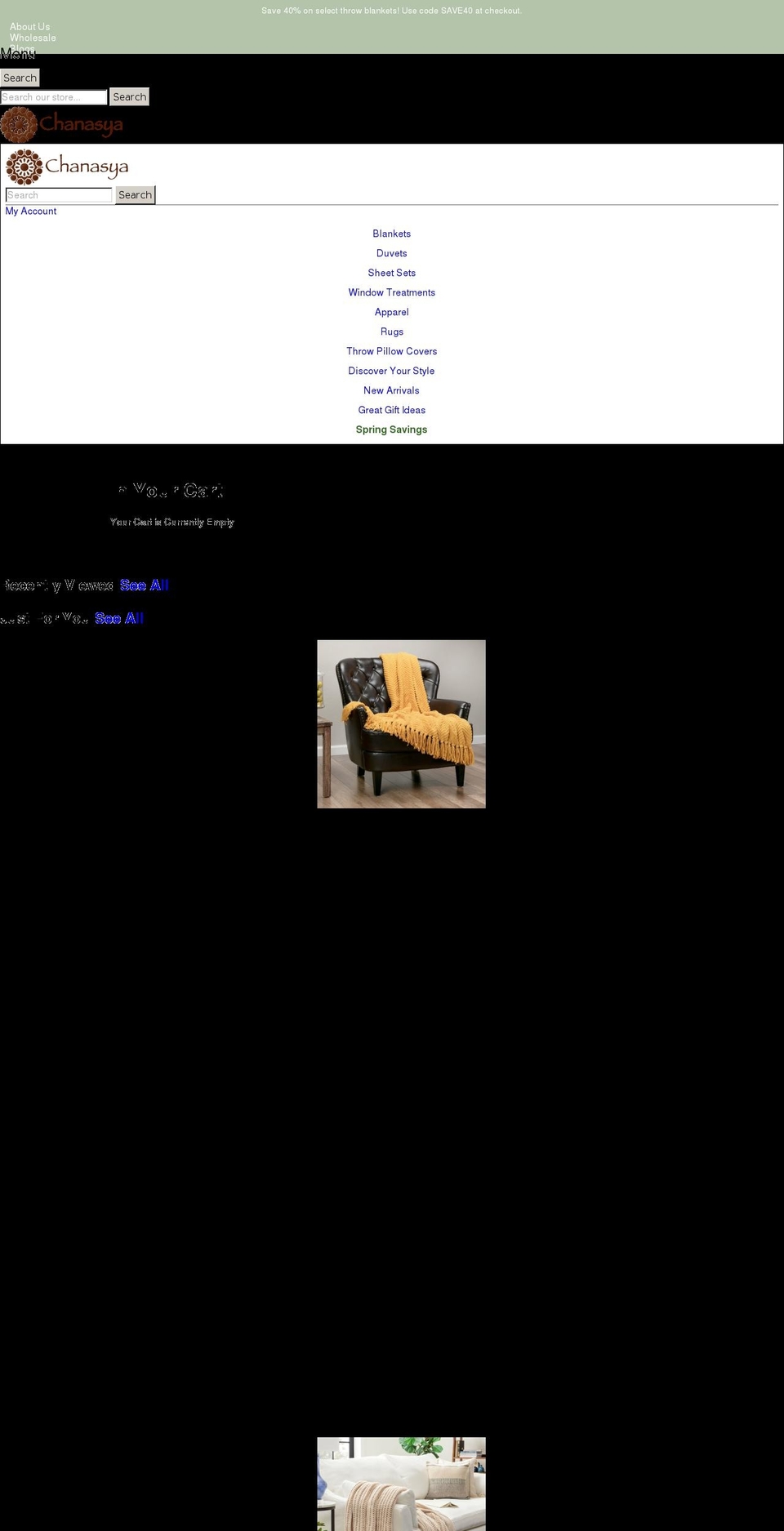 chanasya.com shopify website screenshot