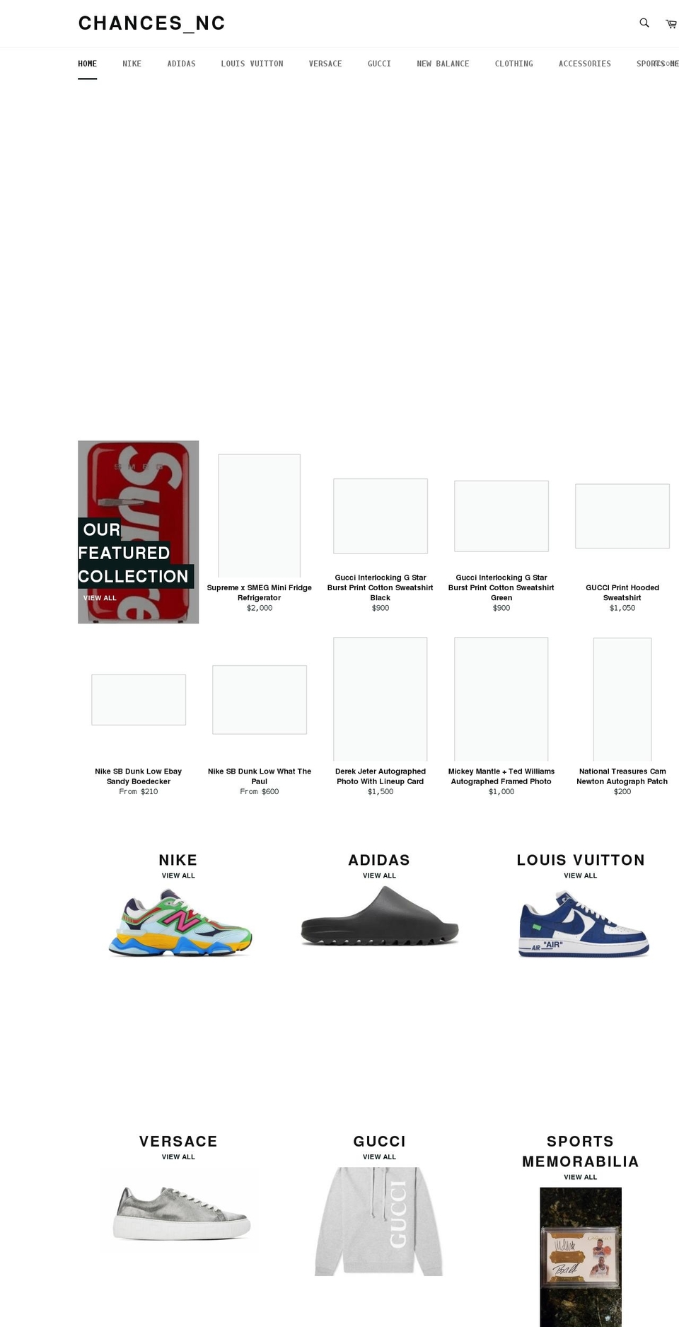 chancesnc.com shopify website screenshot