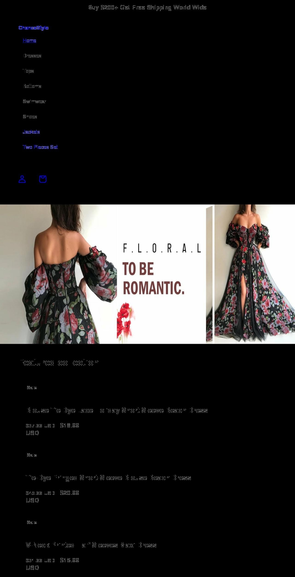 chancestyle.com shopify website screenshot