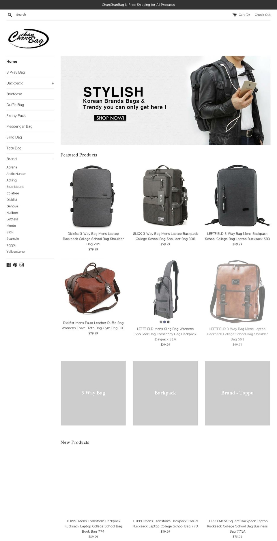 chanchanbag.com — Shopify storefront screenshot
