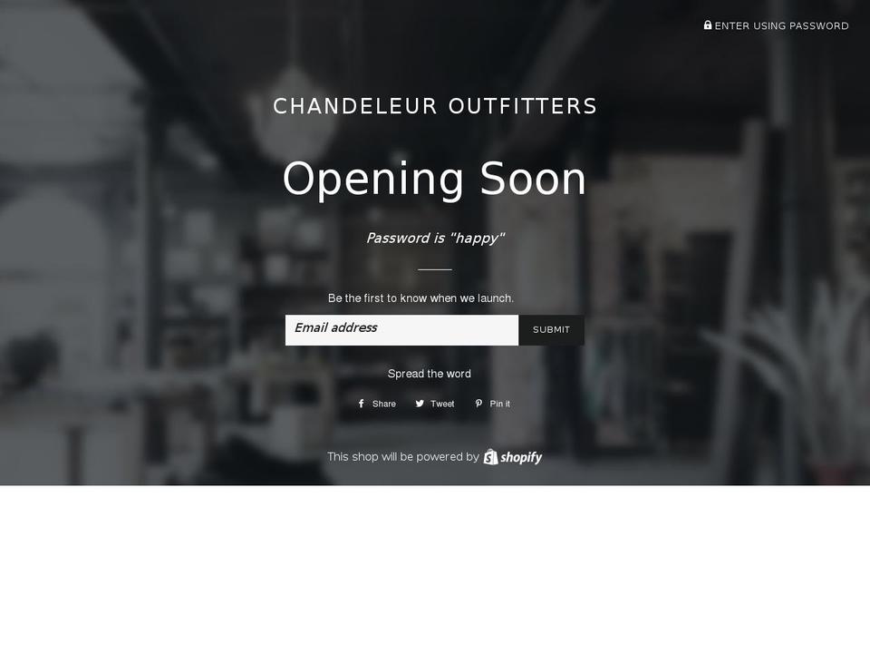 chandeleuroutfitters.com shopify website screenshot