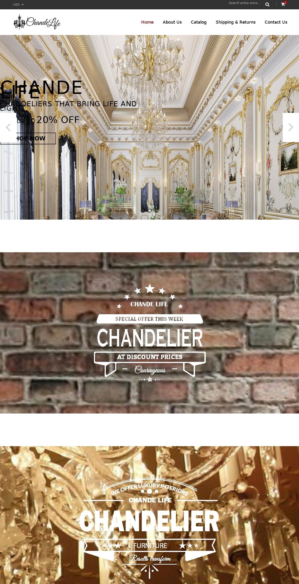 wood-r8 Shopify theme site example chandelife.com