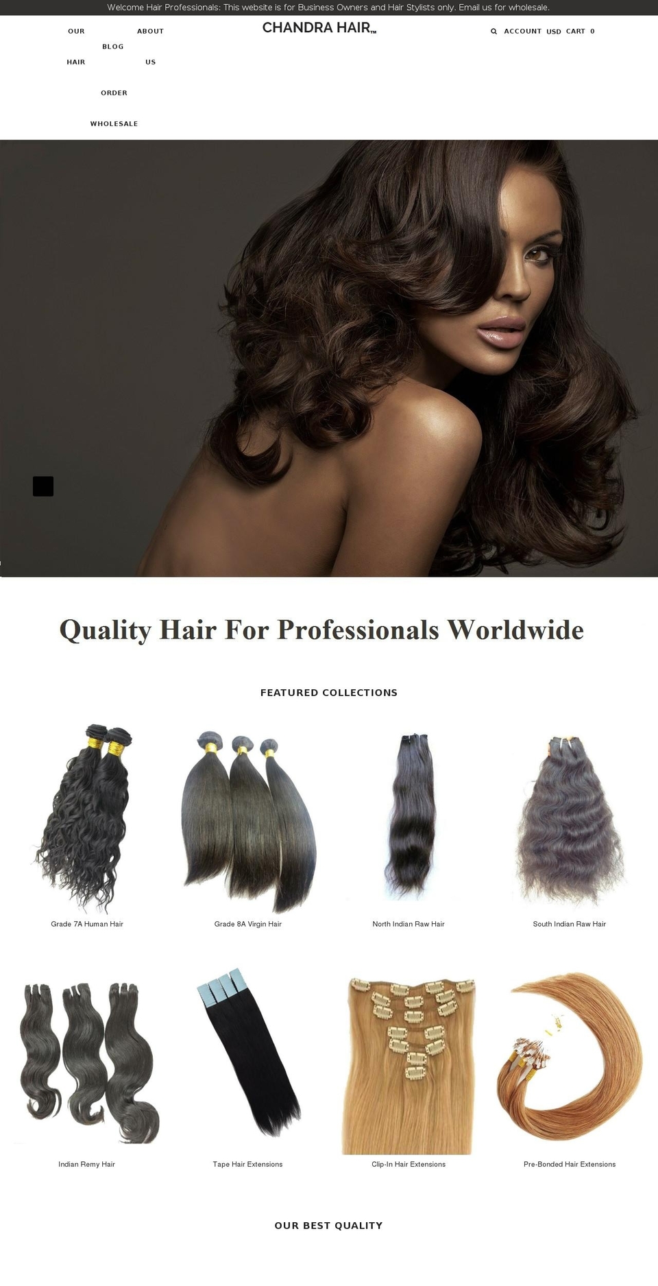 chandra-hair.myshopify.com shopify website screenshot