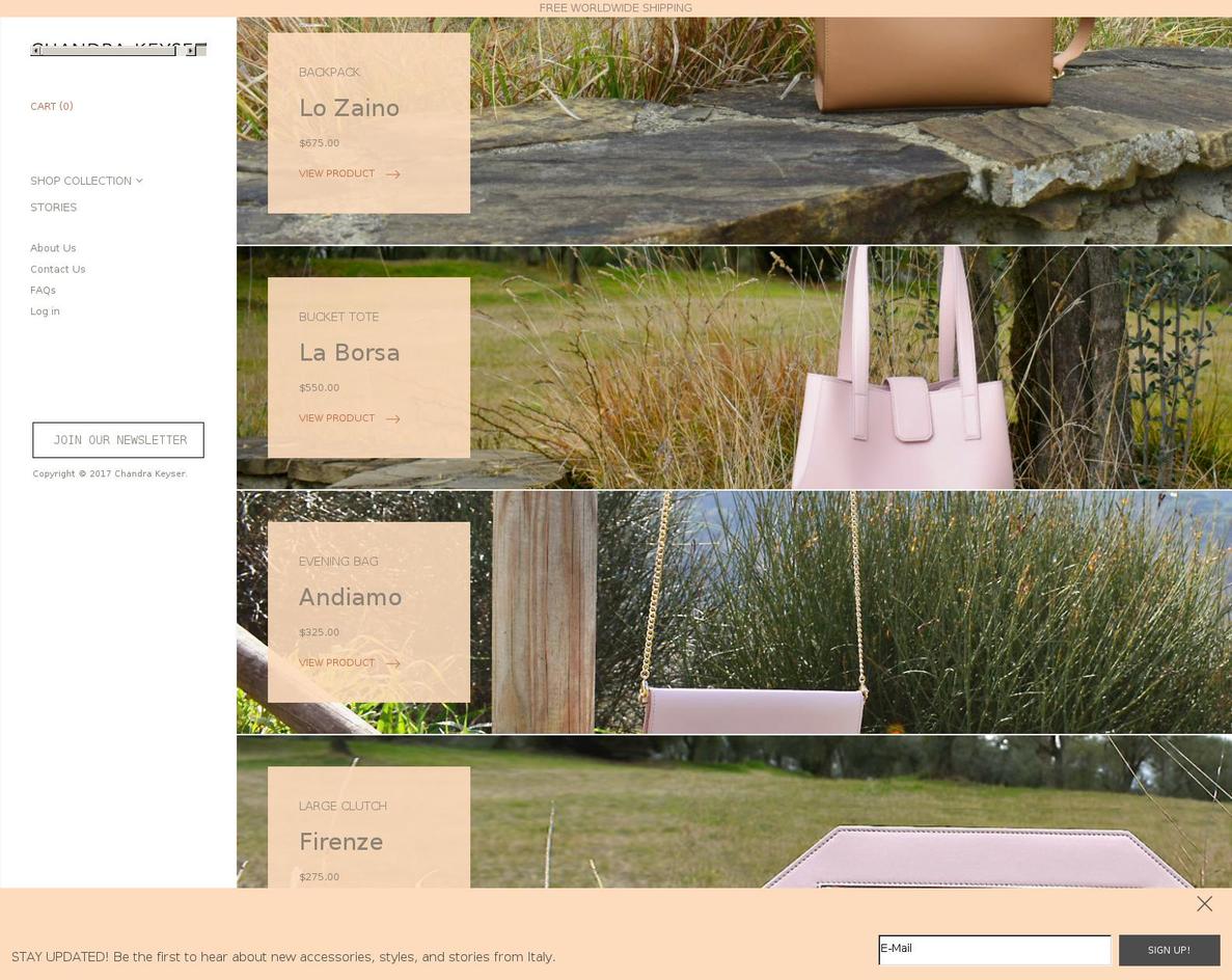 chandrakeyser.com shopify website screenshot