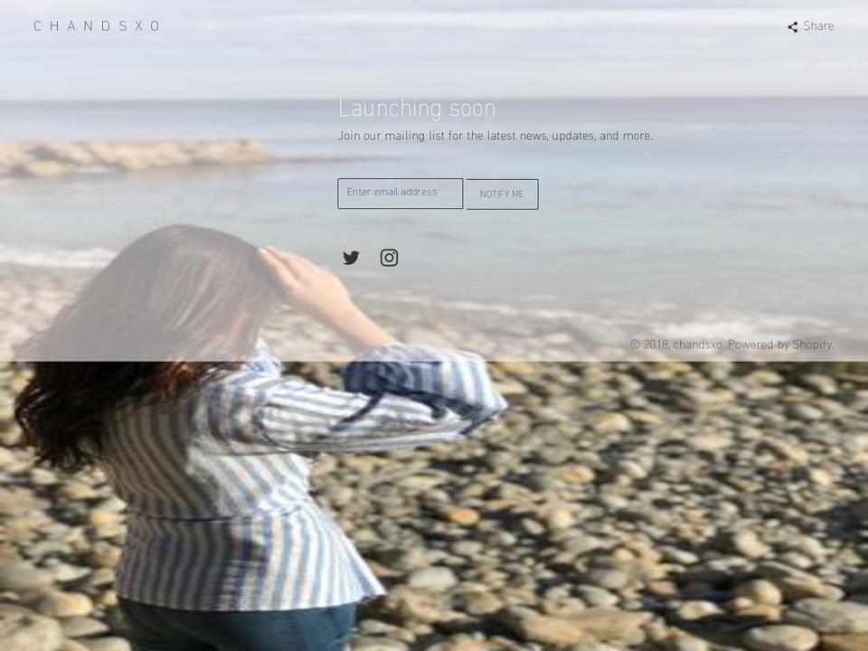 chandsxo.com — Shopify storefront screenshot