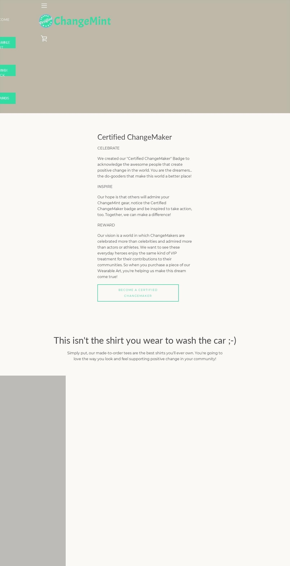 changemint.com — Shopify storefront screenshot