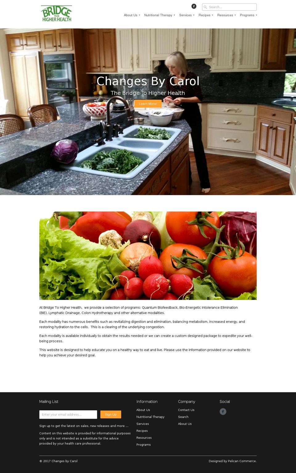 changesbycarol.com shopify website screenshot