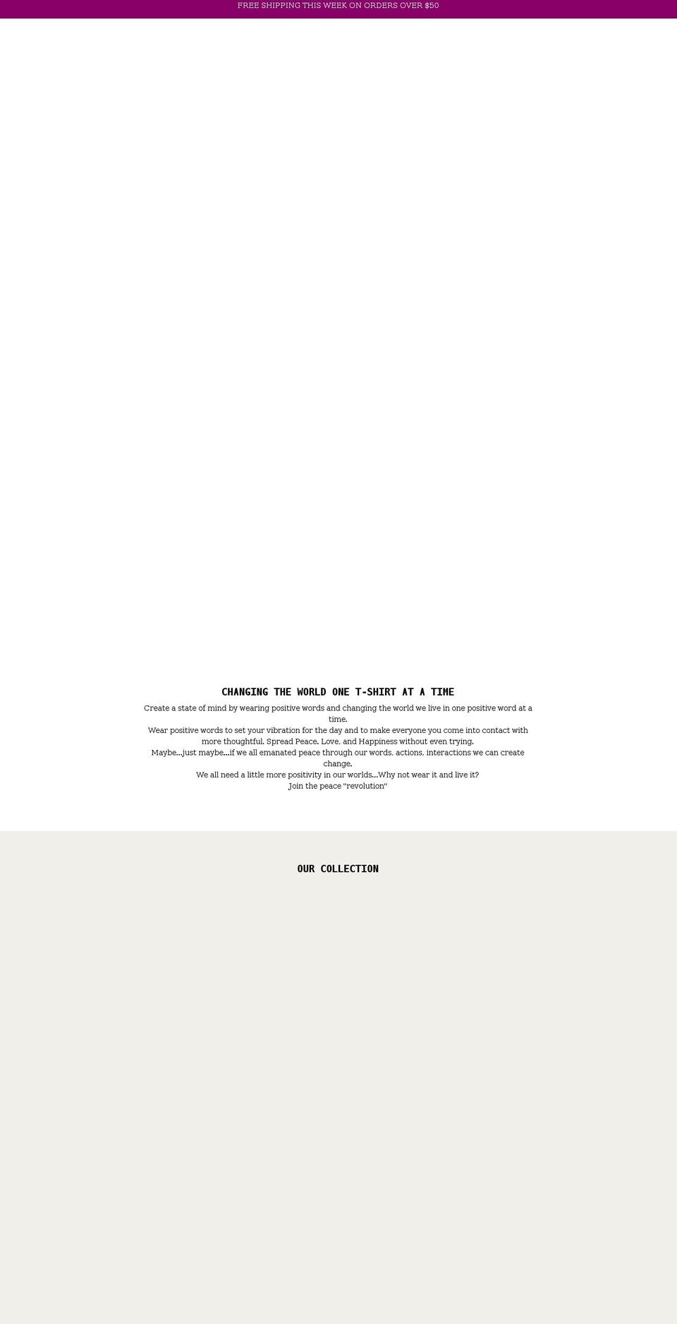 changetheworldtees.com shopify website screenshot
