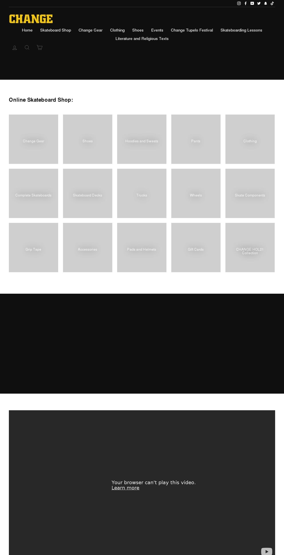 changetupelo.com shopify website screenshot