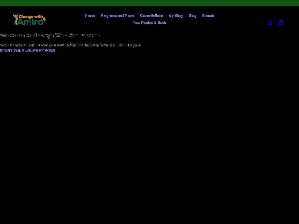 changewithamira.com shopify website screenshot