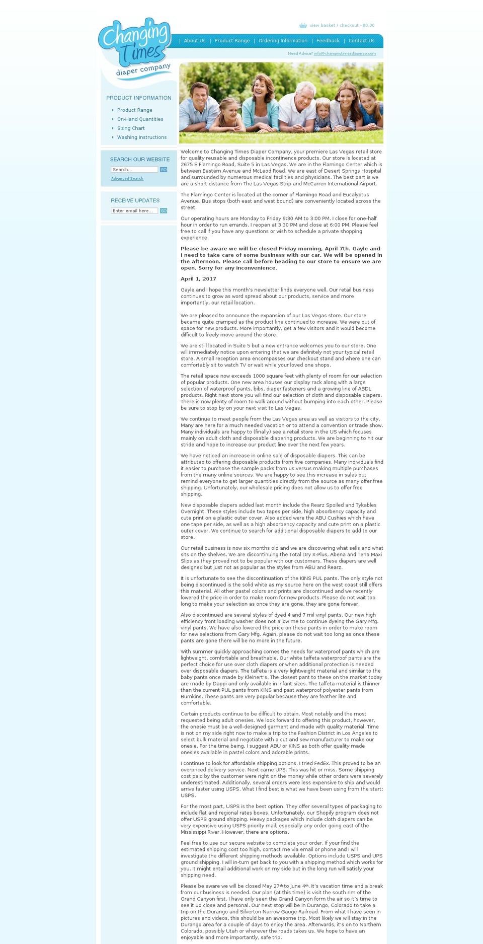 changingtimesdiaperco.com shopify website screenshot