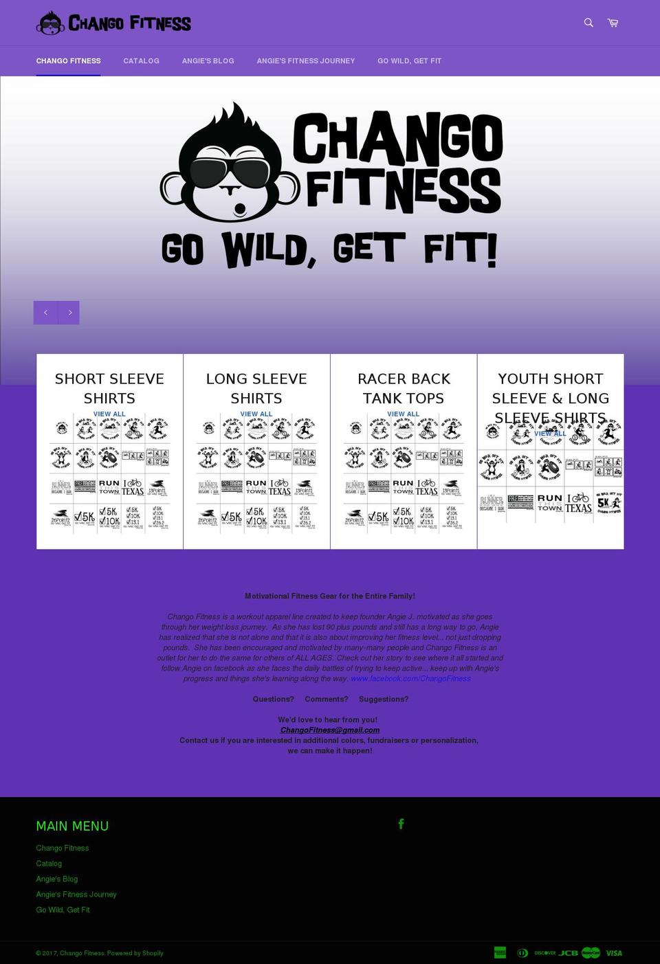 changofitness.com shopify website screenshot