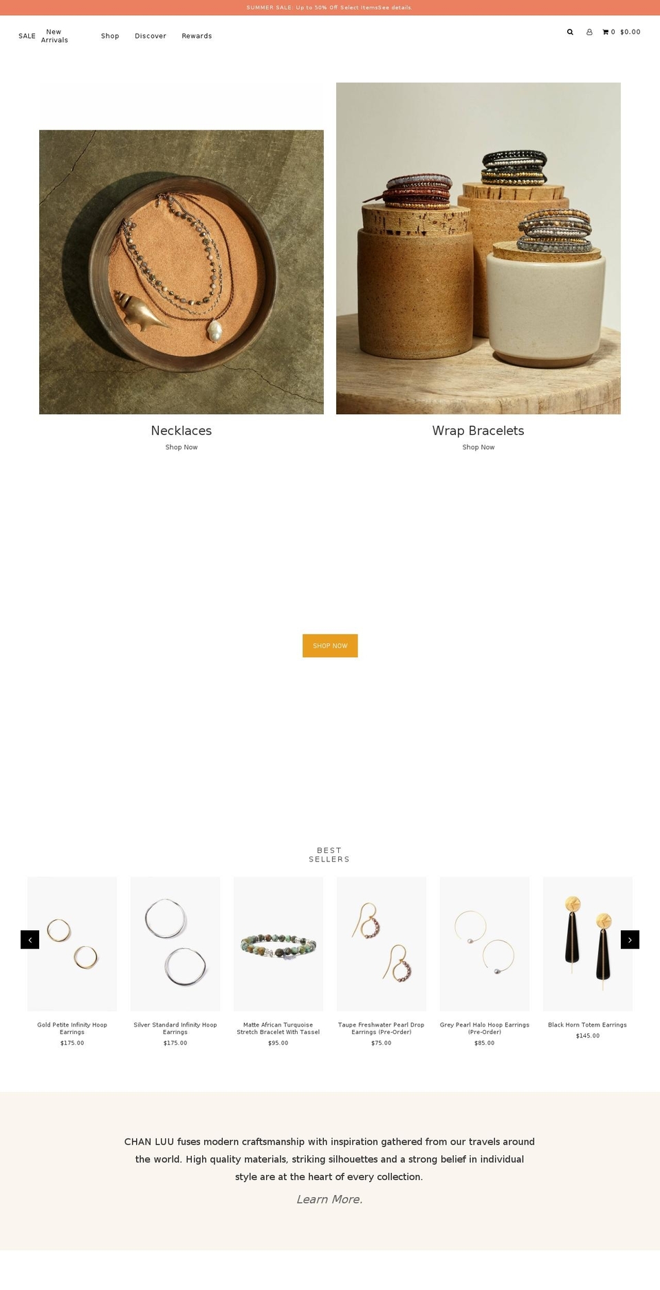 chanluu.com shopify website screenshot