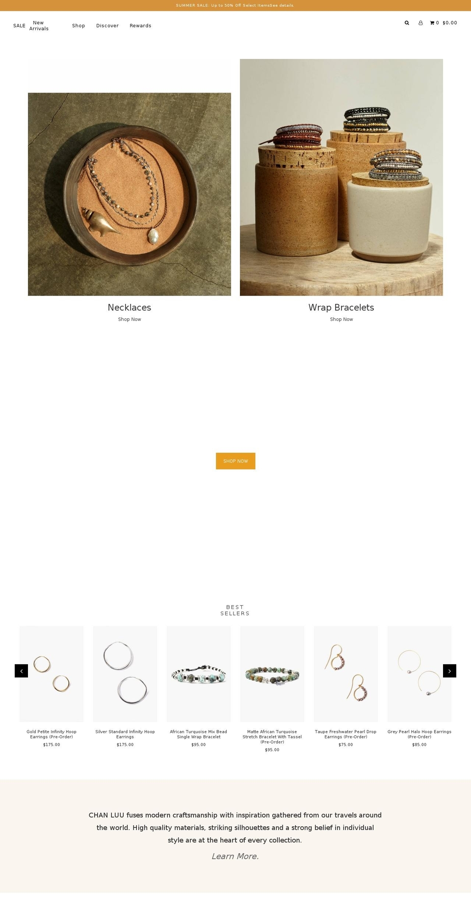 chanluuformen.com — Shopify storefront screenshot