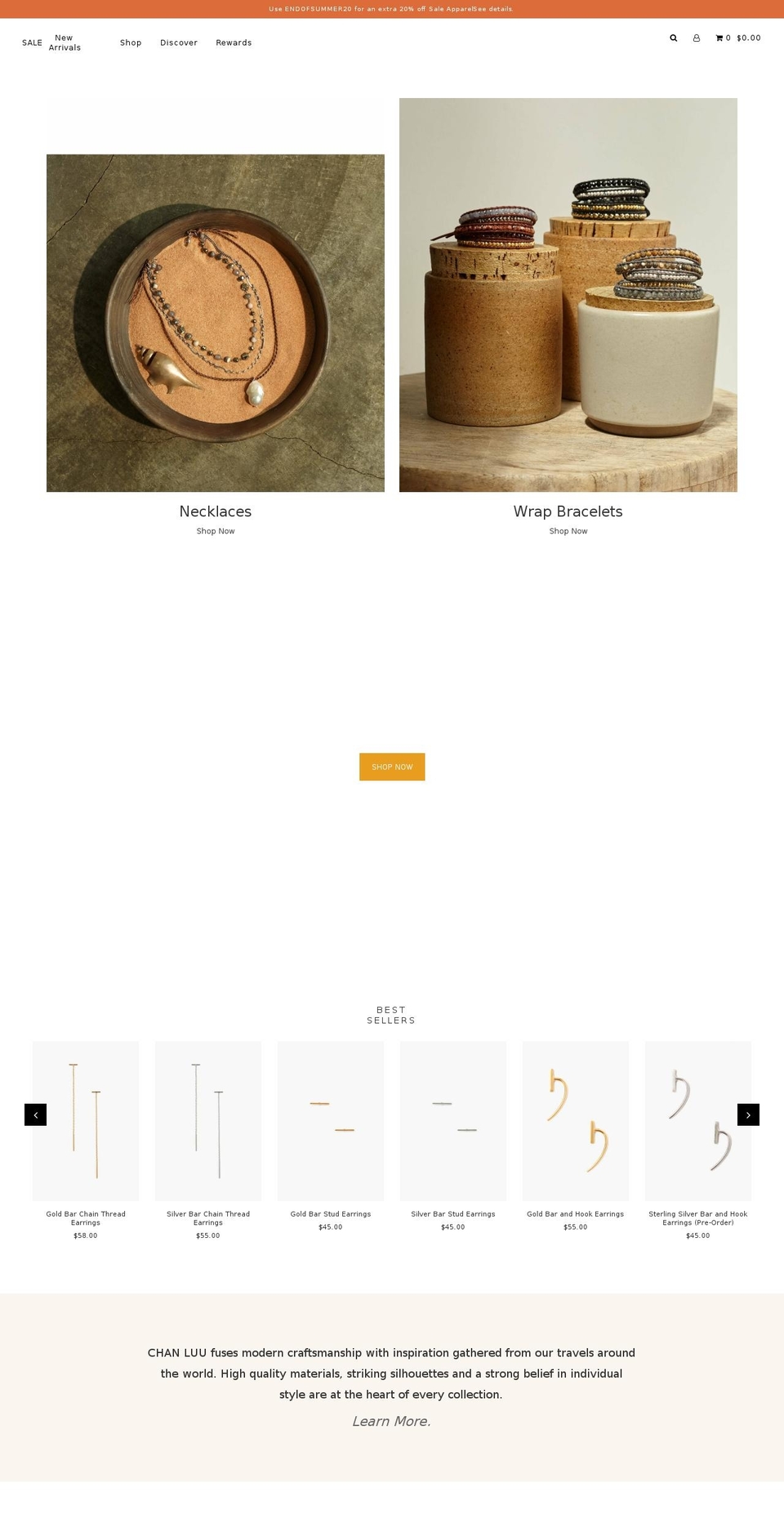 chanluushop.com — Shopify storefront screenshot