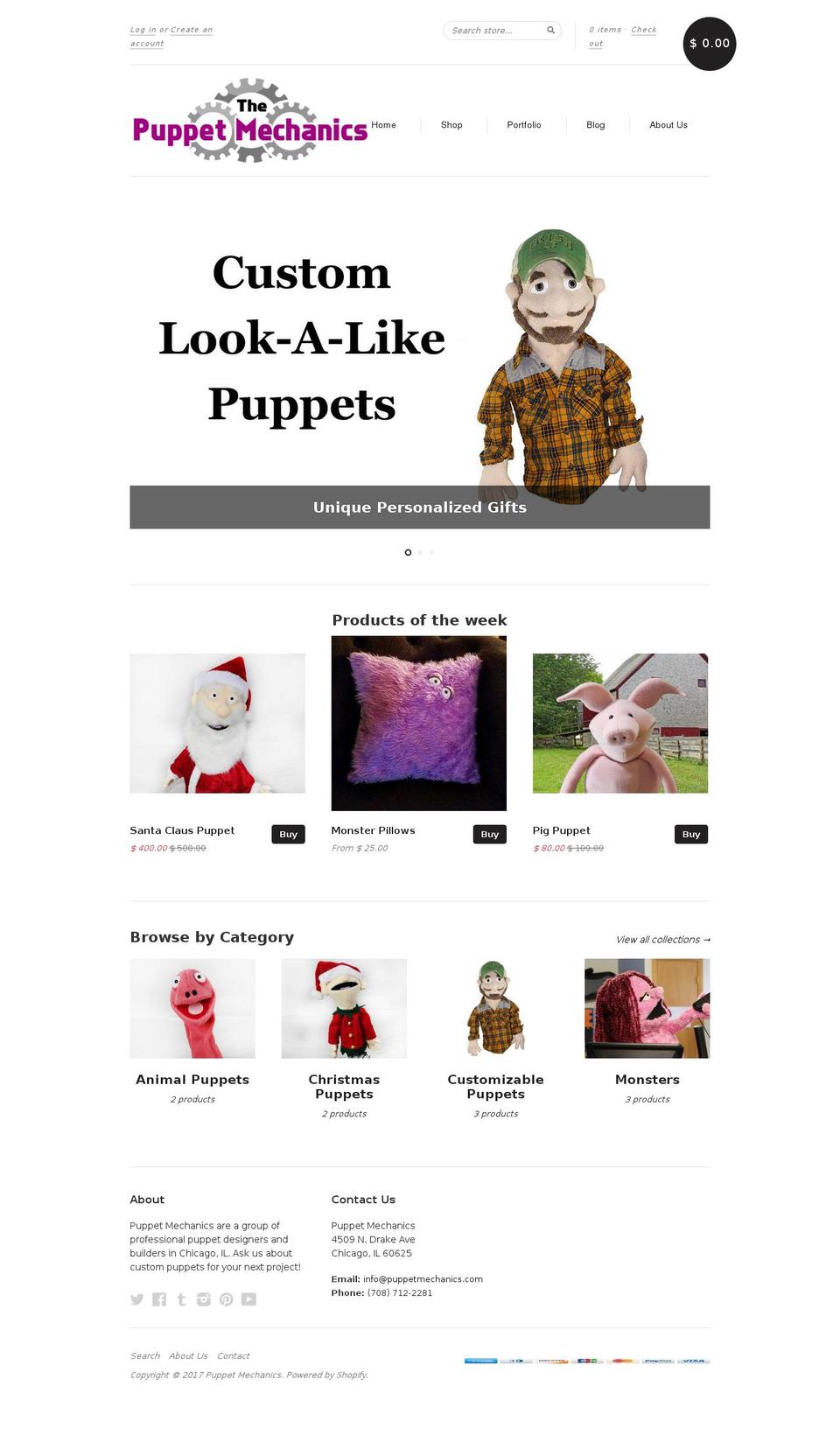 channelpuppet.com shopify website screenshot
