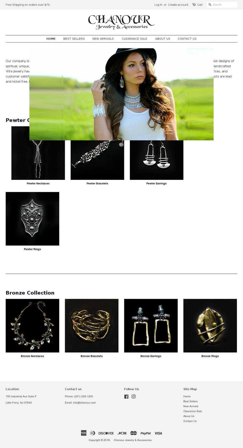 chanour.com shopify website screenshot