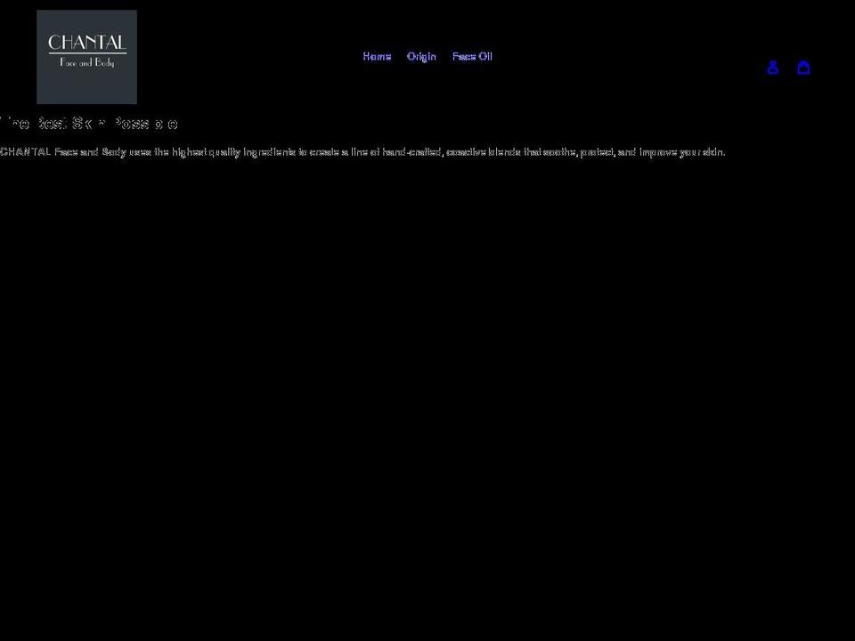 chantalfaceandbody.com shopify website screenshot