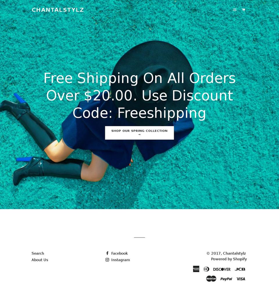 chantalstylzshop.com shopify website screenshot