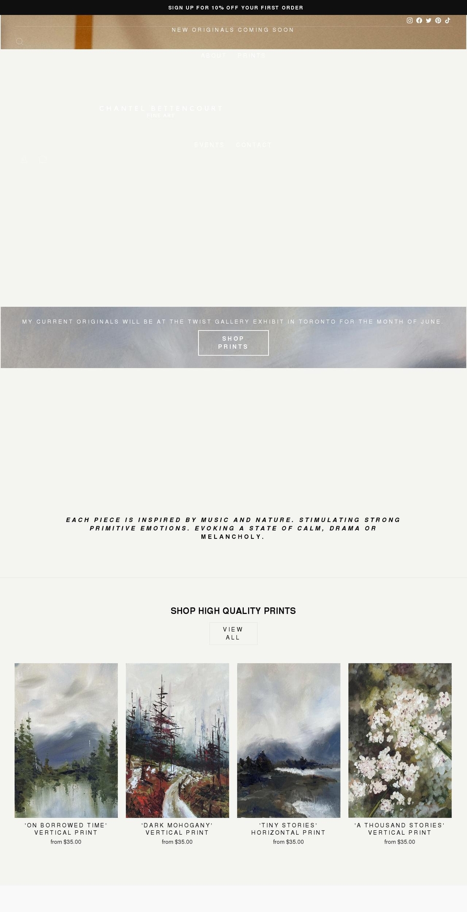 chantelbettencourt.ca shopify website screenshot