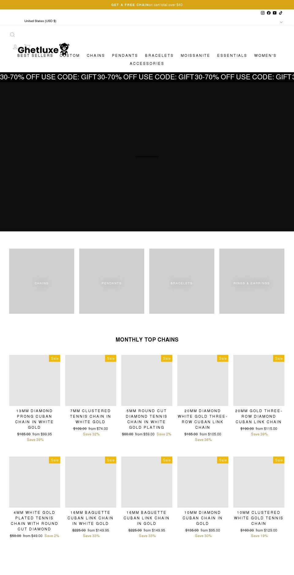 chantelleboutique.myshopify.com — Shopify storefront screenshot