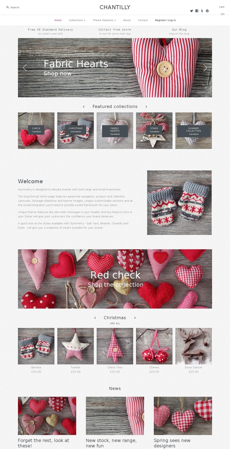 chantilly.myshopify.com shopify website screenshot