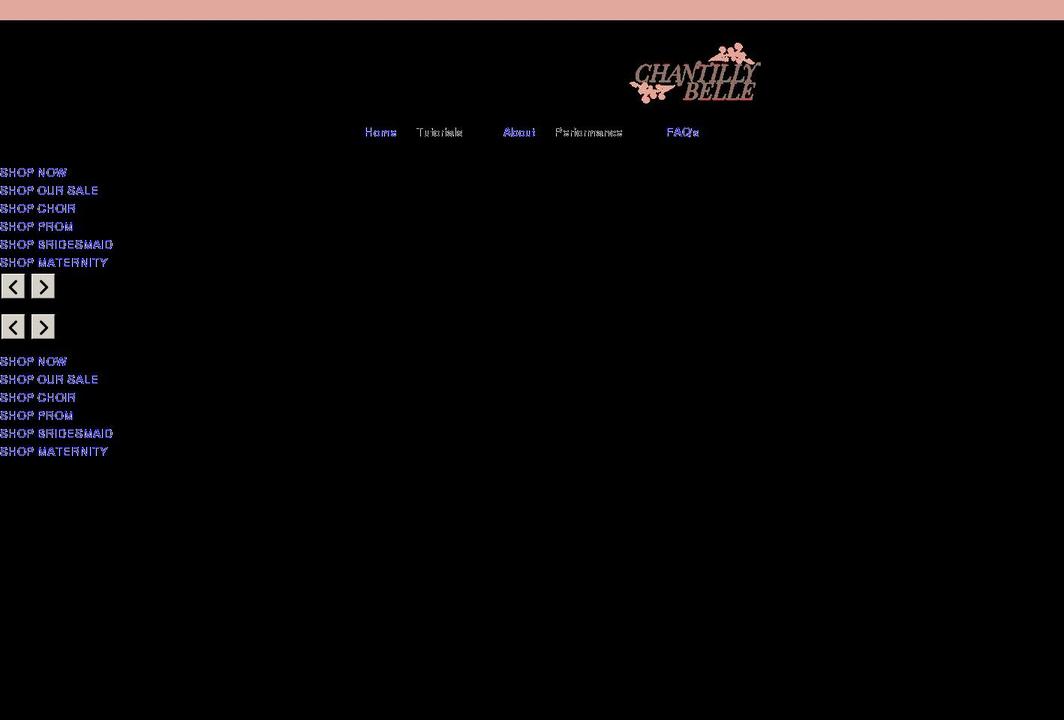 chantillybelle.com shopify website screenshot