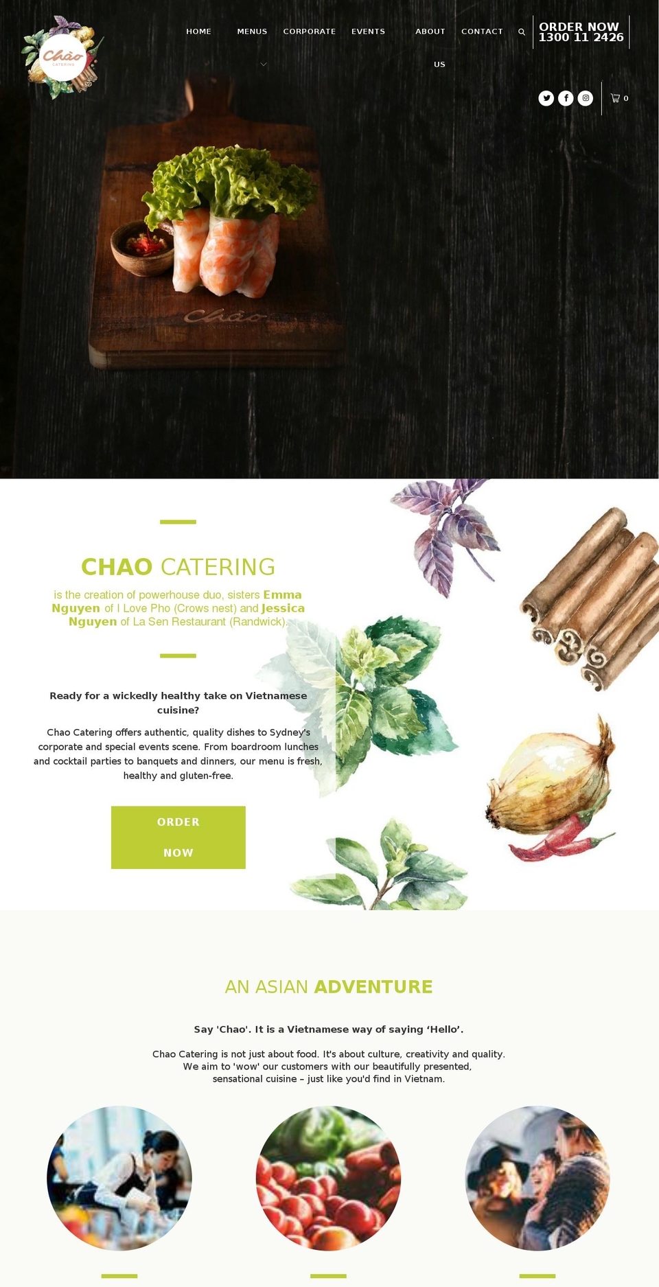 Chao Catering Theme 0.1 Shopify theme site example chaocatering.com