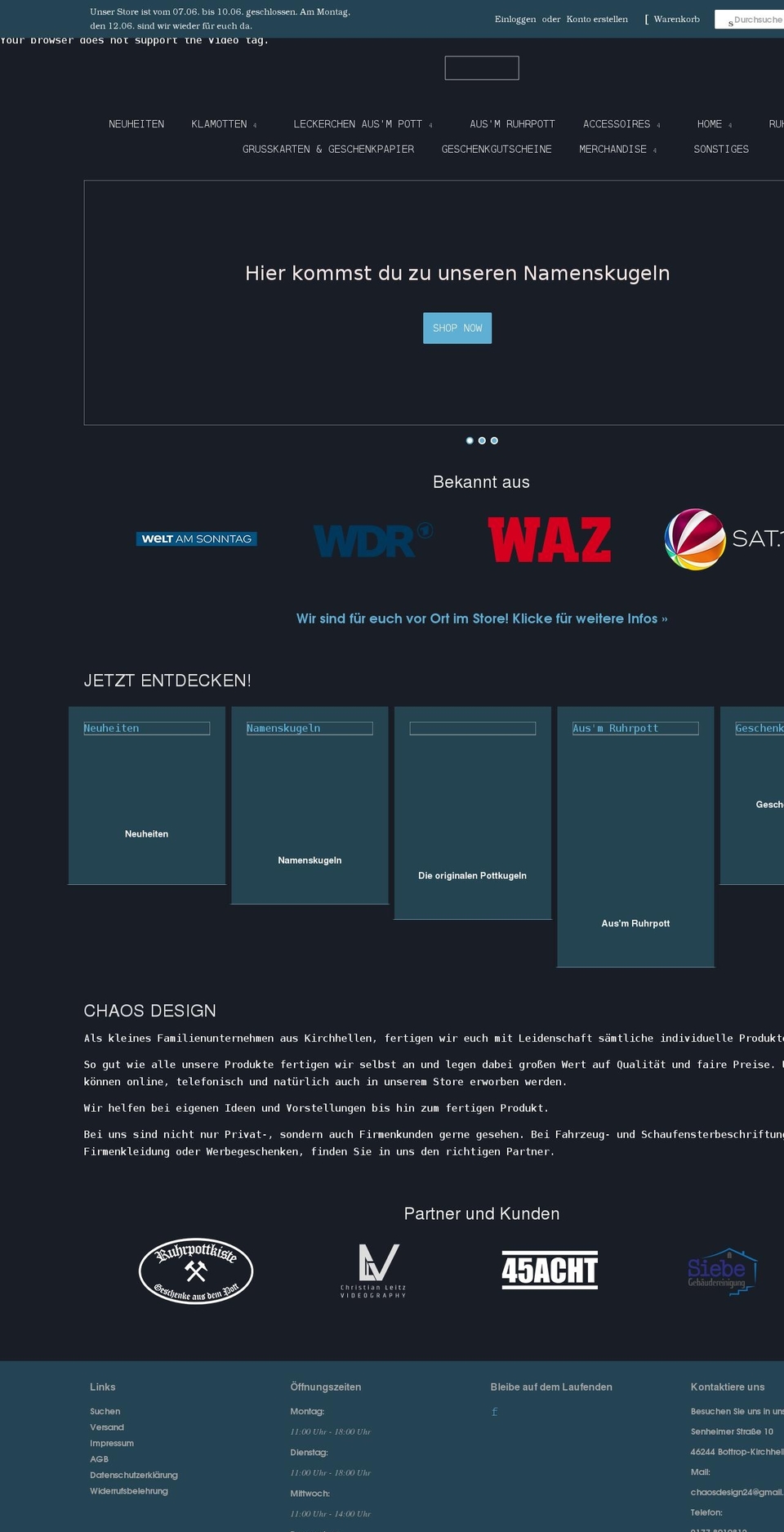 chaosdesign24.de shopify website screenshot