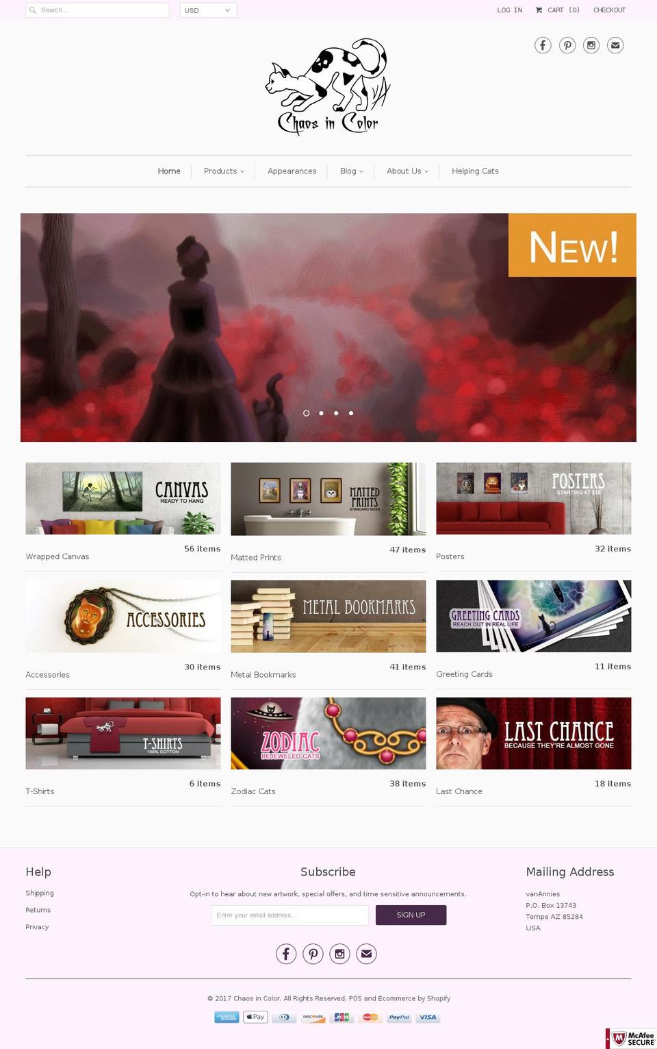 chaosetc.com shopify website screenshot
