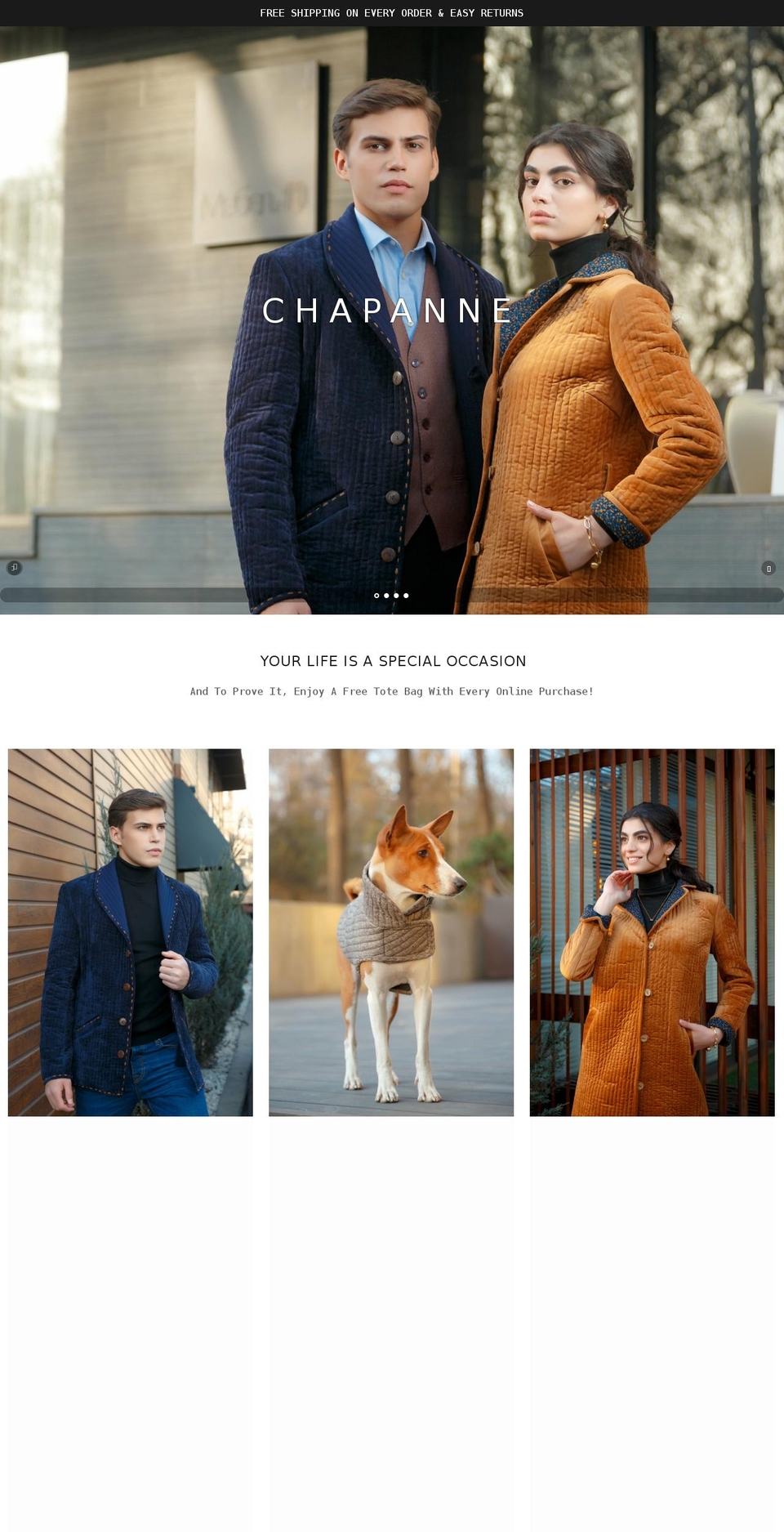 chapanne.com shopify website screenshot