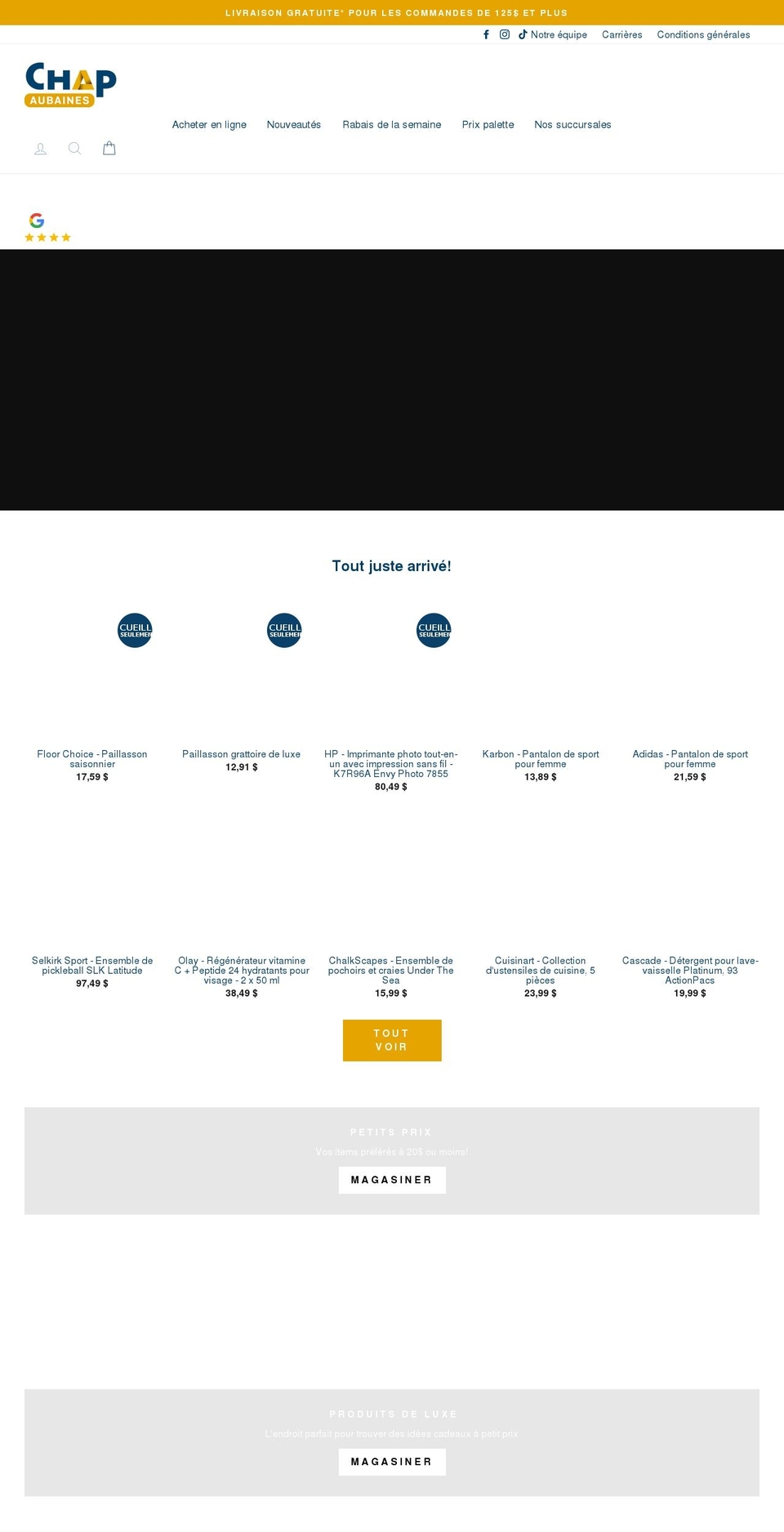 chapaubaines.com shopify website screenshot