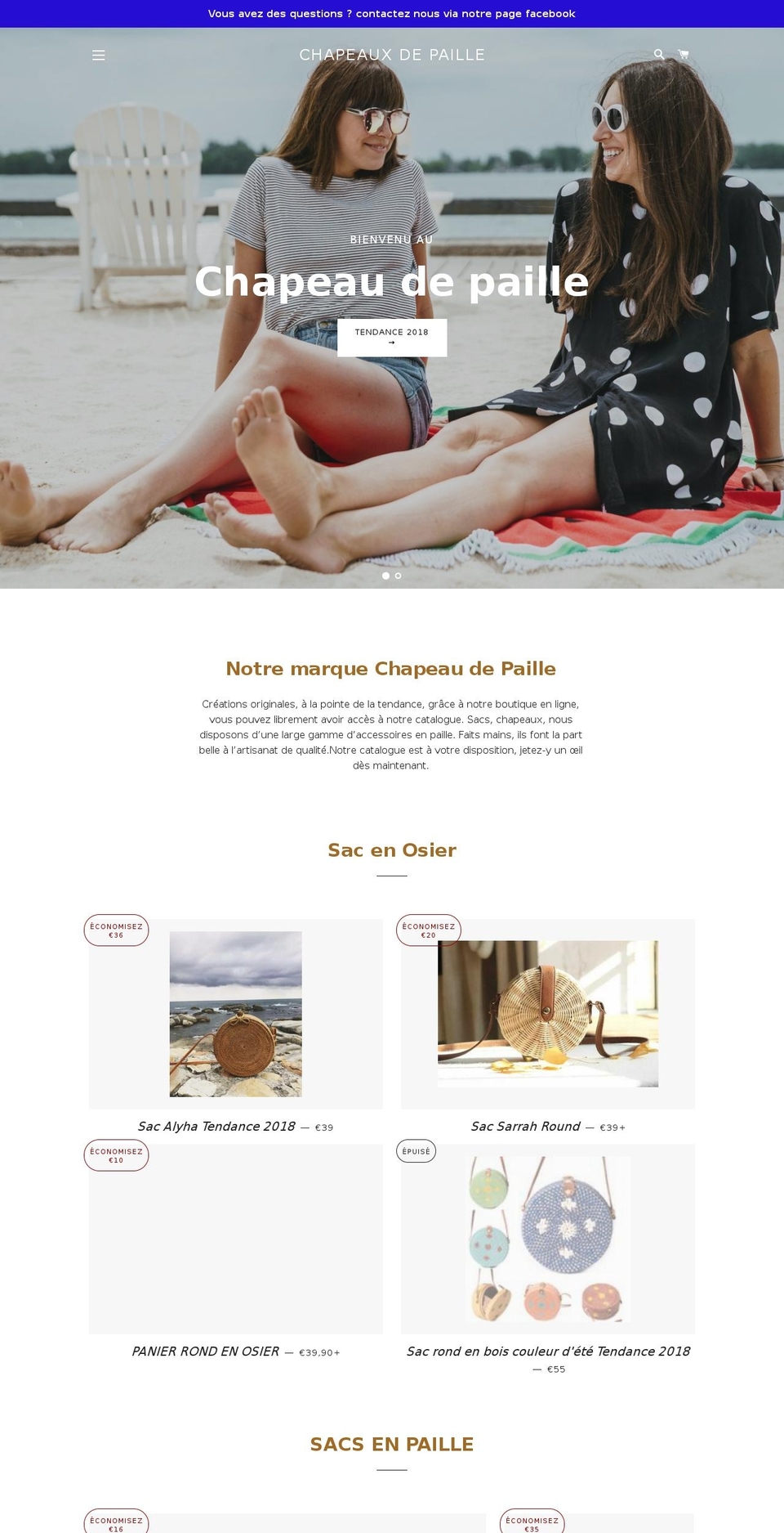 chapeau-de-paille.fr shopify website screenshot