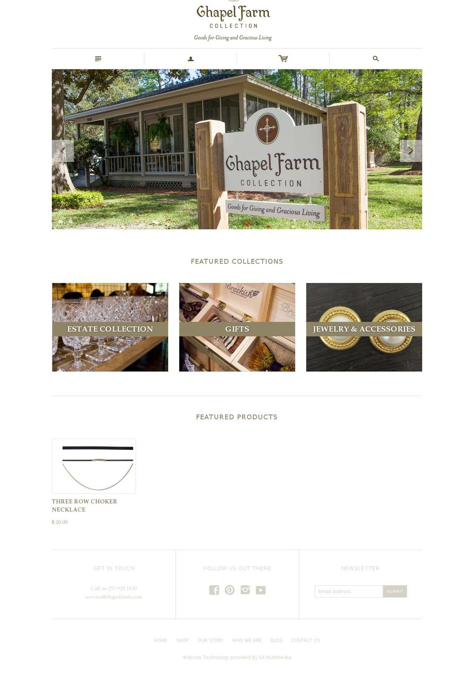 chapelfarm.com shopify website screenshot