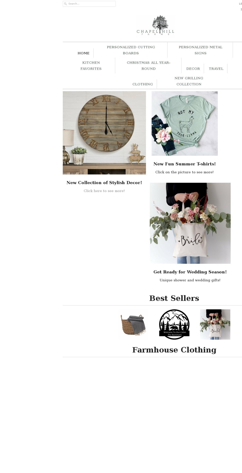chapelhillfarms.com shopify website screenshot