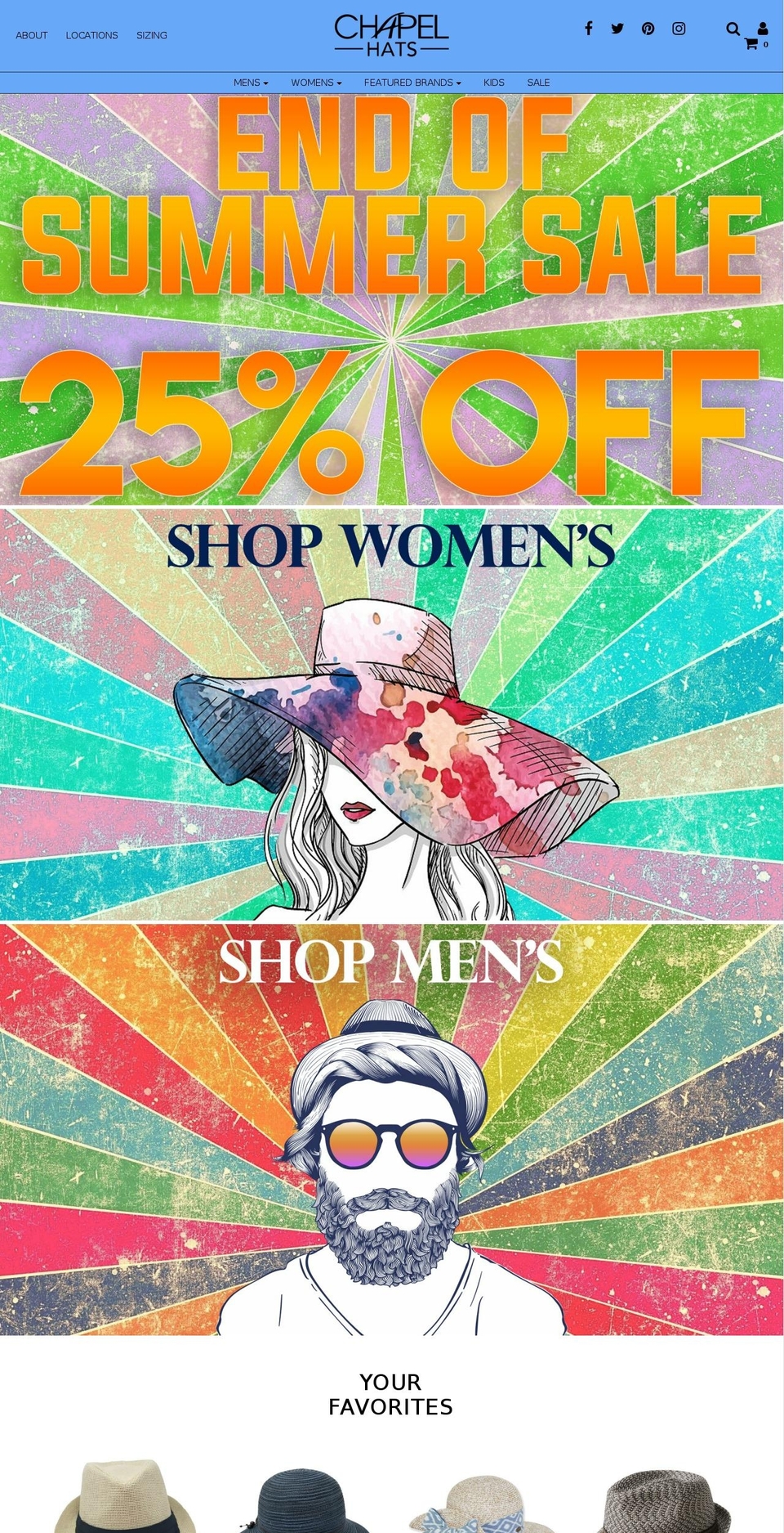 chaplehats.com — Shopify storefront screenshot