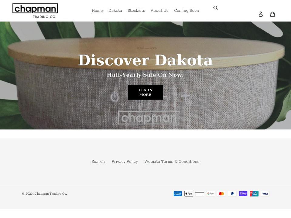 chapmantradingco.com.au shopify website screenshot