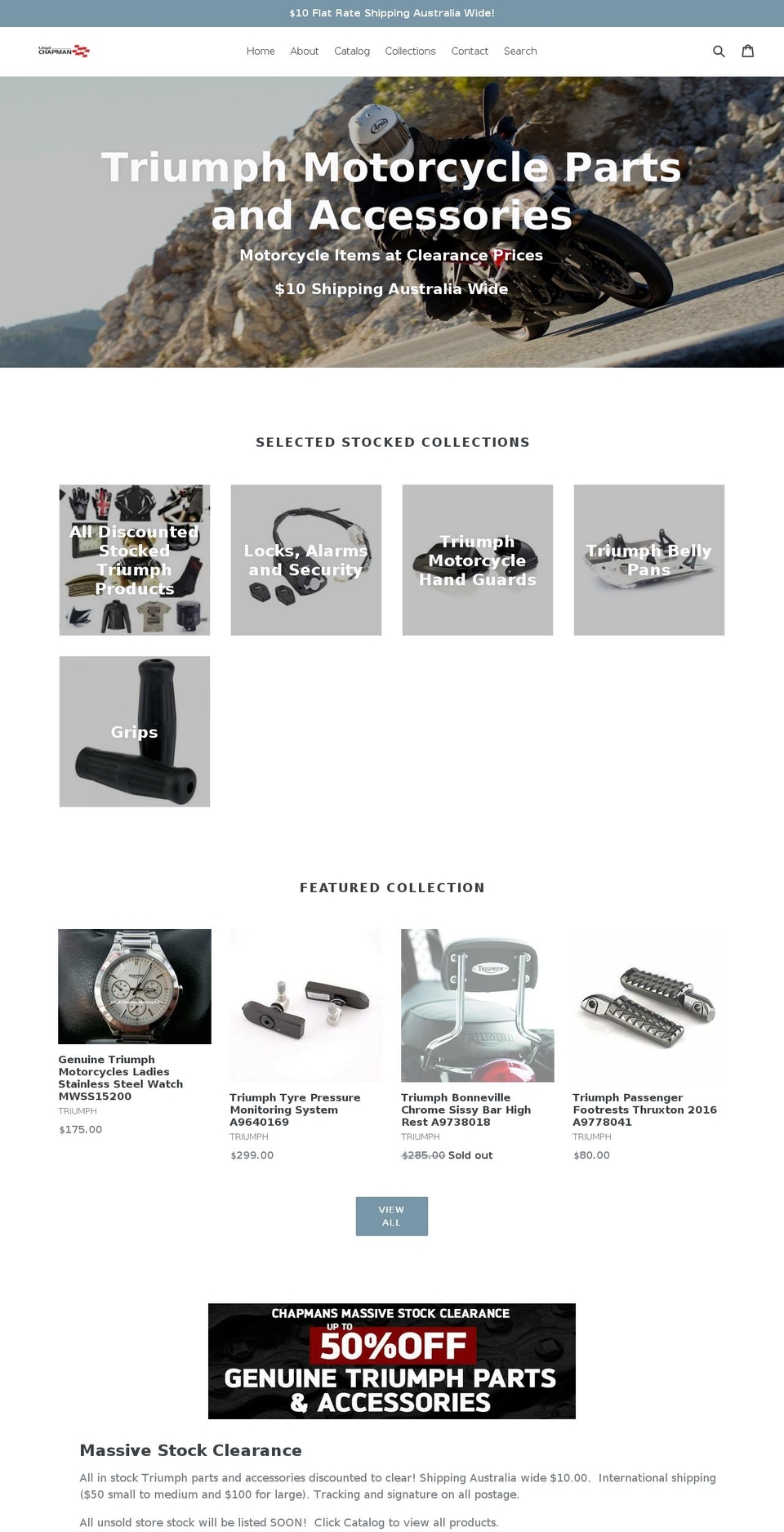 chapmantriumph.com shopify website screenshot