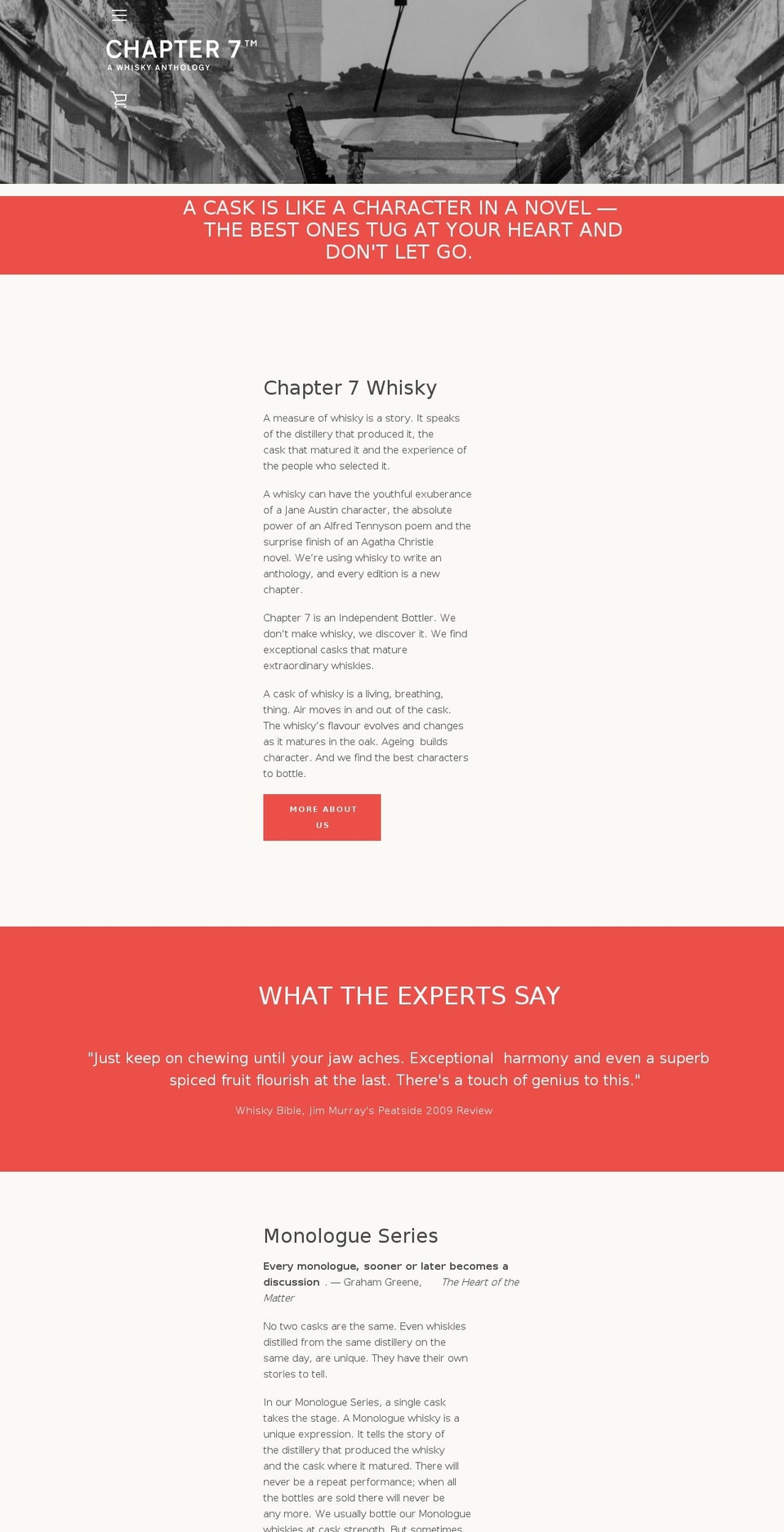 chapter7whisky.com shopify website screenshot