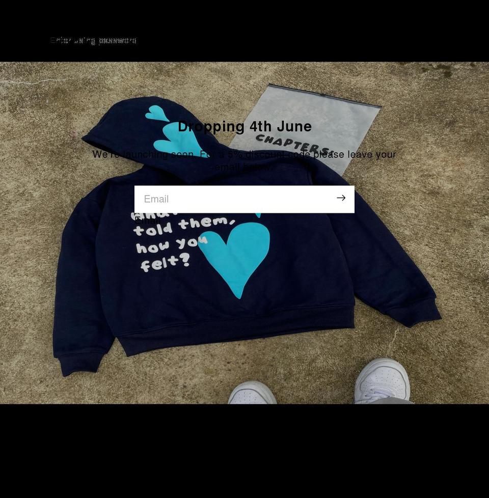 chaptersclothing.com — Shopify storefront screenshot