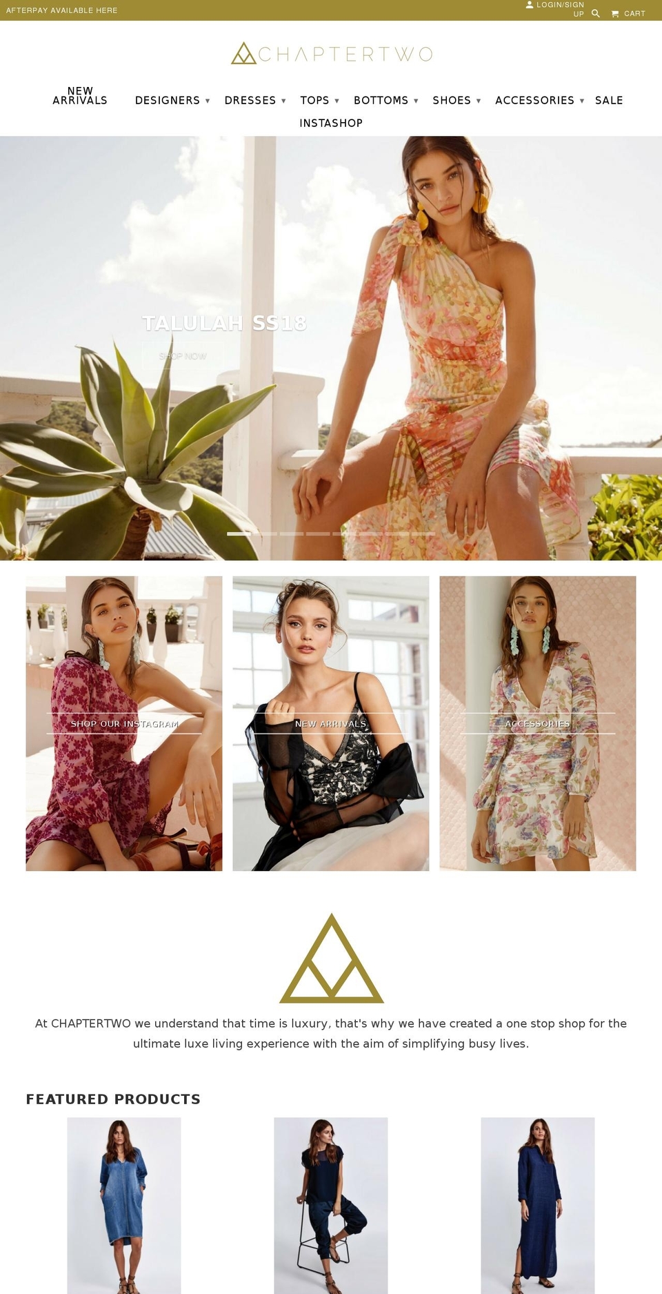 chaptertwoboutique.com — Shopify storefront screenshot
