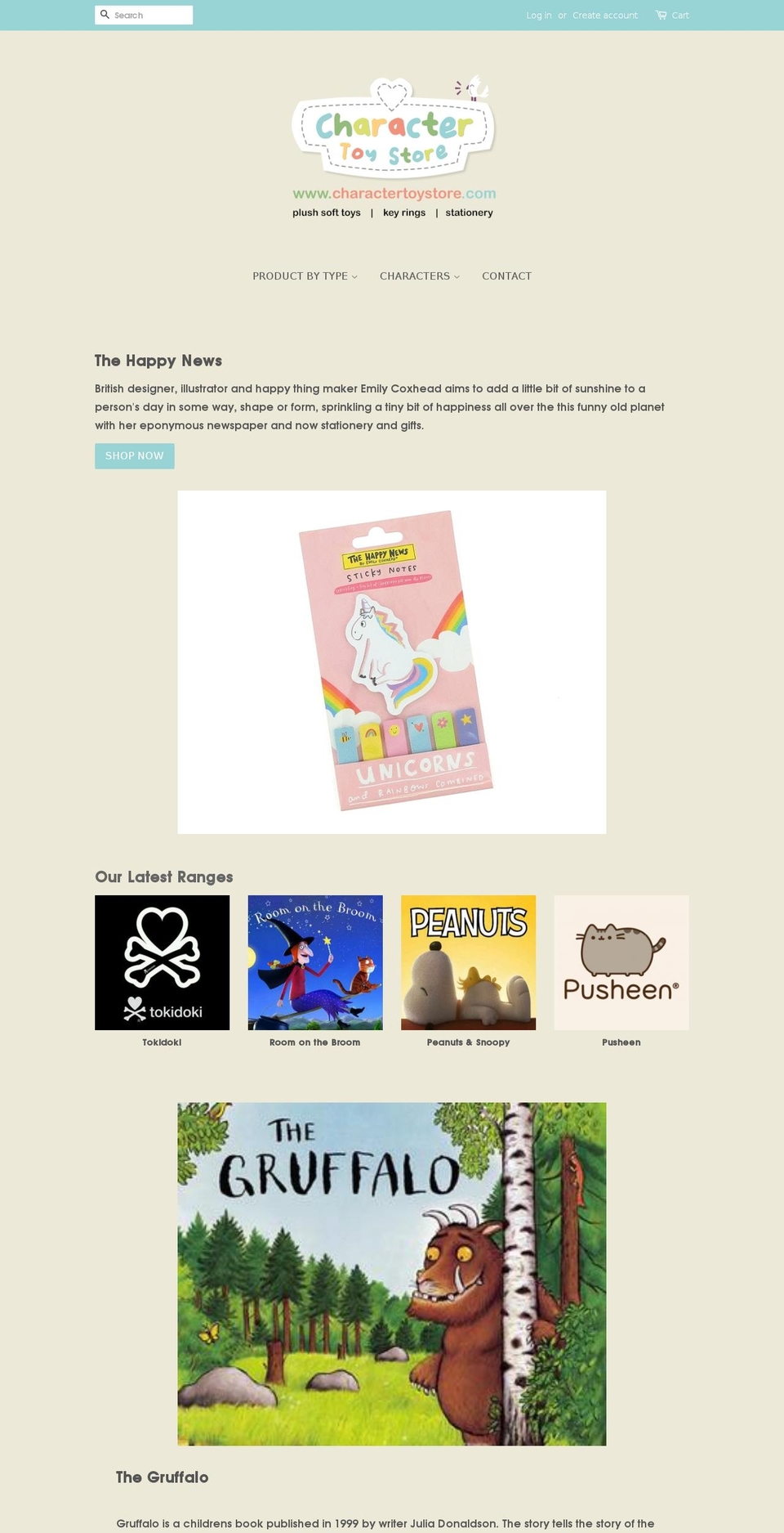 charactertoystore.com — Shopify storefront screenshot